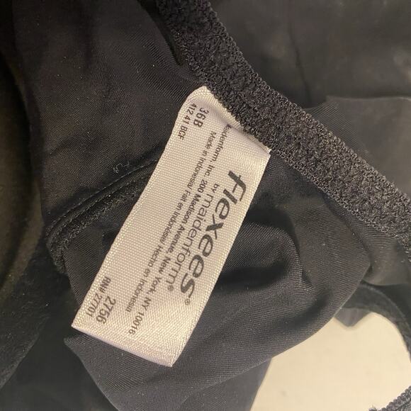 Flexees 36B Black Bra Shapewear Bodysuit Underwire Adjustable Straps Classic - Picture 2 of 11